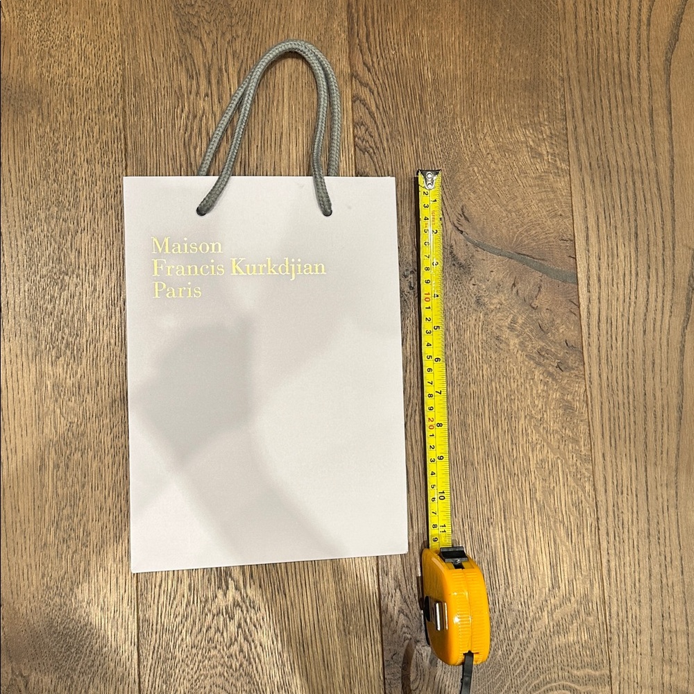 Maison Francis Kurkdjian Paris empty bag measuring approximately 8x11 inches